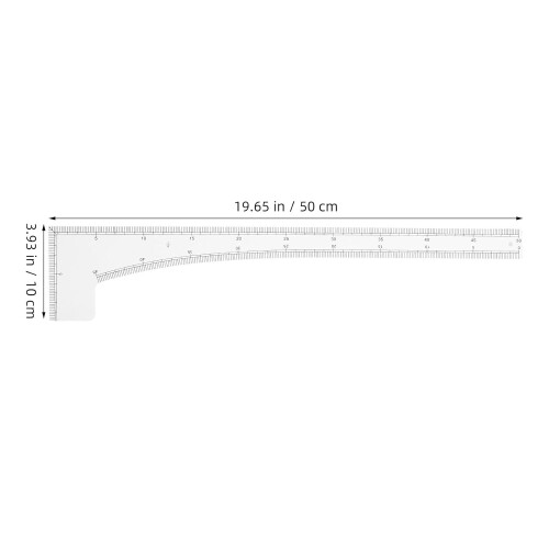 French Curve Sewing Ruler Tailor Pattern Drawing Tool Plastic L Square Corner Angle Ruler 1