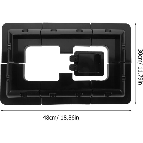 Solar Panel Mounting Brackets for RV Trailers 7pcs Black Solar Module Support Stand Kit 1