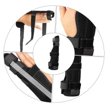 Stecca per dita in alluminio con cinturino a due dita, tutore per dita per prevenire lesioni da torsione.