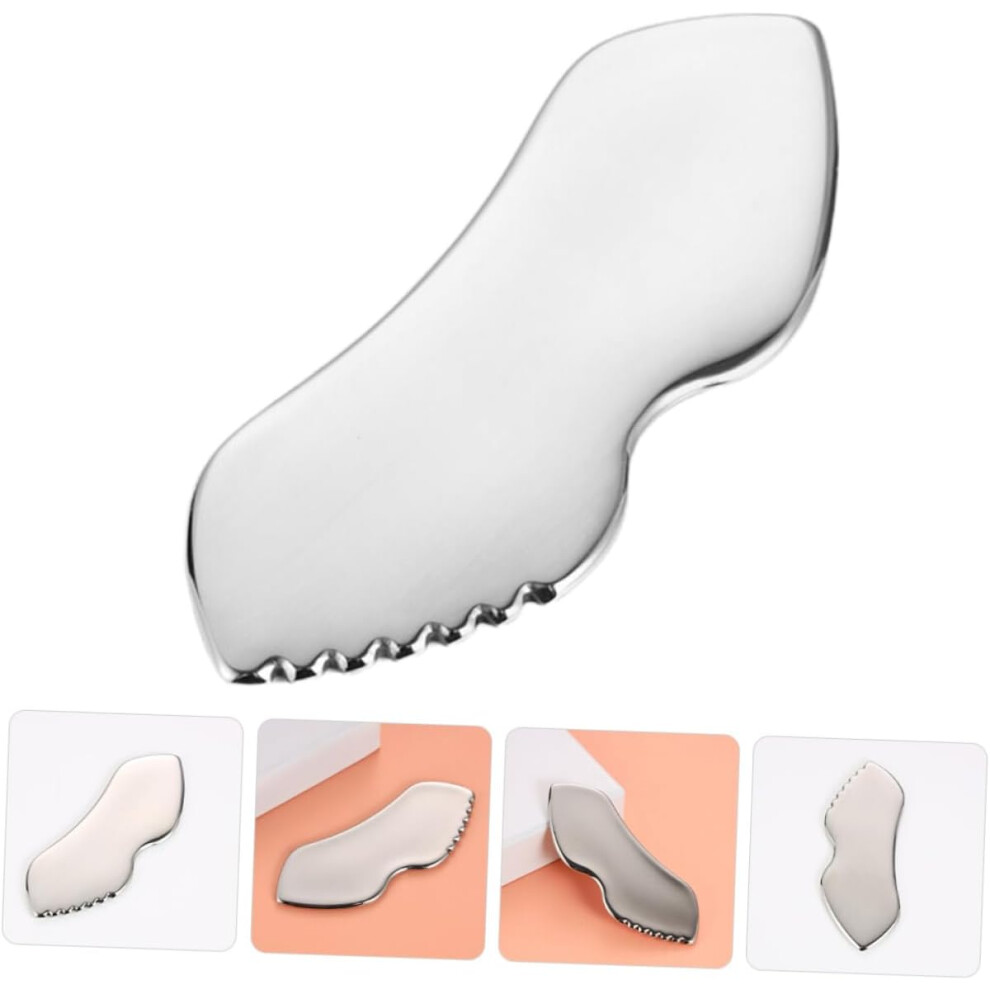 Hkhbjs Stainless Steel Guasha Tools Facial Body Massage Scraper Double Chin Reducer Portable Gua Sha Scraping Tool