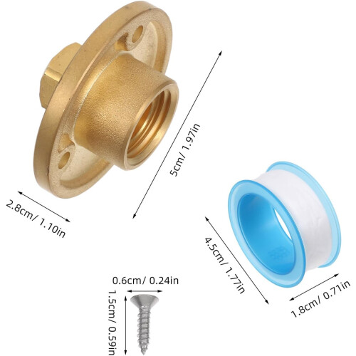 Copper Boat Drain Plug Kit with Threaded Bung and PTFE Tape – Marine Water Plug 1