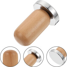 Strumento per pressare i chicchi di caffè, design ergonomico, base piatta in acciaio inossidabile, livellatore per caffè in legno per uso domestico