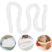 Nastro in pelliccia sintetica soffice bianco fai da te per decorazioni di abbigliamento e costumi natalizi