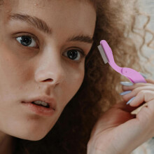 Peine separador de cejas plegable, portátil, de acero inoxidable, para pestañas, herramientas de belleza