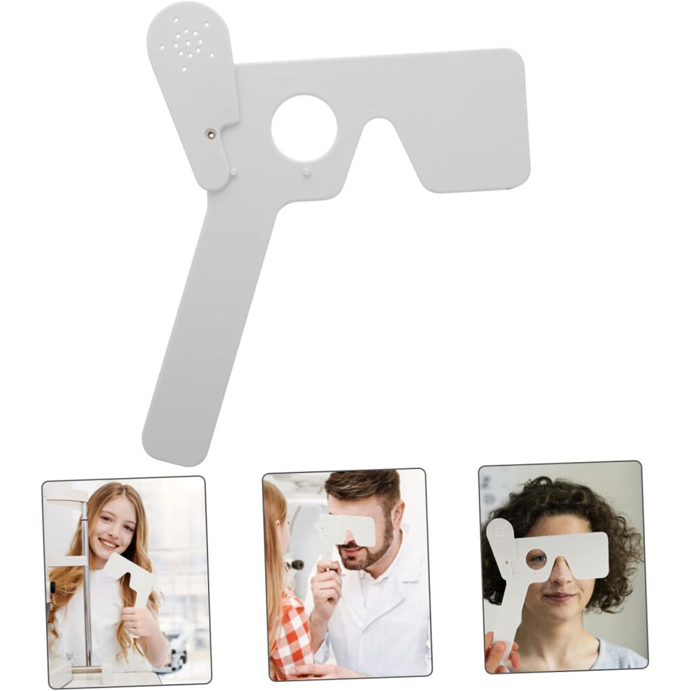Hkhbjs Handheld Eye Occluder Plastic Optometry Tool Eyesight Test Blinder Astigmatism Patch White
