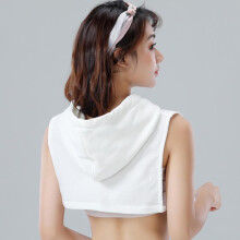 Unisex Detachable Fake Collar with White Hoodie Style Cap, Half Shirt Sweater Detachable