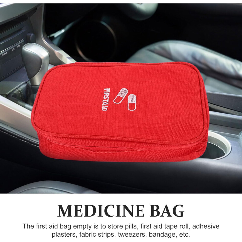 Hkhbjs First Aid Bag Medicine Pouch Portable Zipper First Aid Bag Large Oxford Cloth Household Medicine Pouch