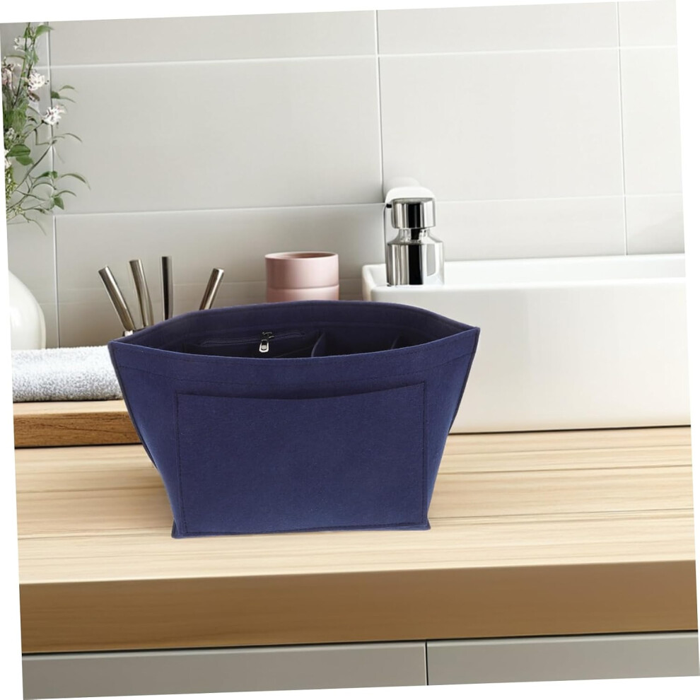 Hkhbjs Soft Felt Tote Bag Organizer Insert Handles Large Makeup Bag Storage For Cosmetics