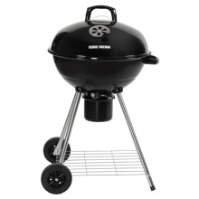 George Foreman Portable Charcoal BBQ Round Kettle 47.5 cm, Adjustable Vent, Inte