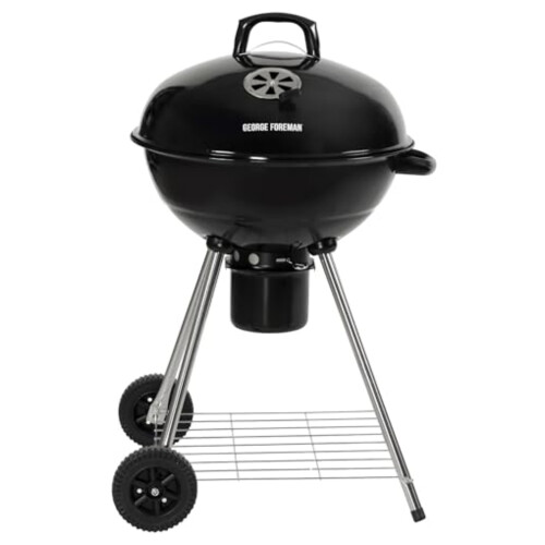 George Foreman George Foreman Portable Charcoal BBQ Round Kettle 47.5 cm, Adjustable Vent, Inte
