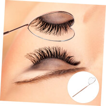 Herzförmiger Wimpernspiegel aus Edelstahl für Wimpernverlängerung und -kontrolle, roségoldenes Wimpernwerkzeug