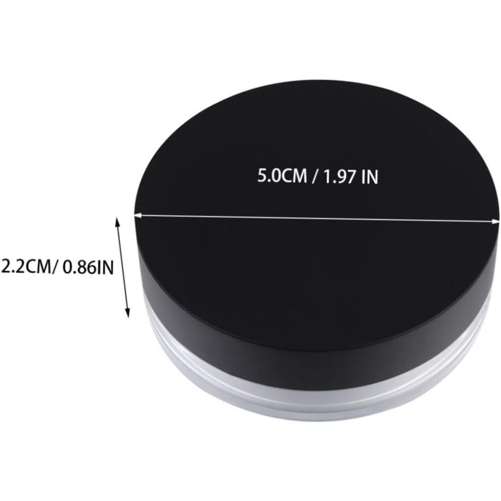 Hkhbjs Reusable Loose Powder Container With Fluffy Puff And Divider Portable Plastic Makeup Compact