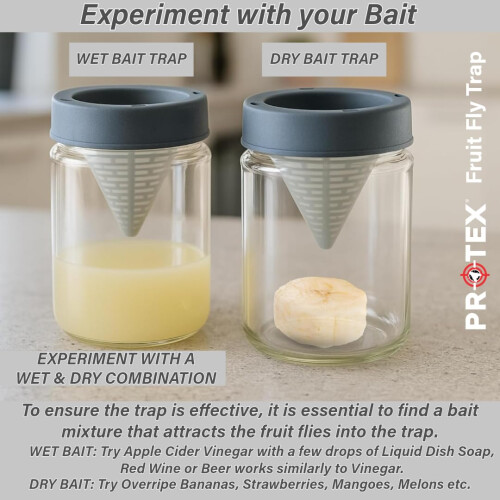 PR0TEX Fruit Fly Trap. Stylish & Discreet, Reusable Highly Effective Fruit Fly T 2