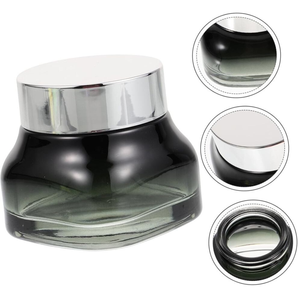 Hkhbjs Gradient Bottle Travel Toiletry Portable Cosmetic Containers Glass Makeup Jar Leakproof Lid