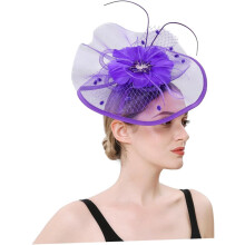 Mesh Yarn Fascinator Headband with Clip Elegant Flapper Bridal Accessory for Weddings Tea Parties Unique Design