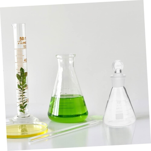 150ml copo de vidro frasco Erlenmeyer para experimento com design de escala precisa e bom selo