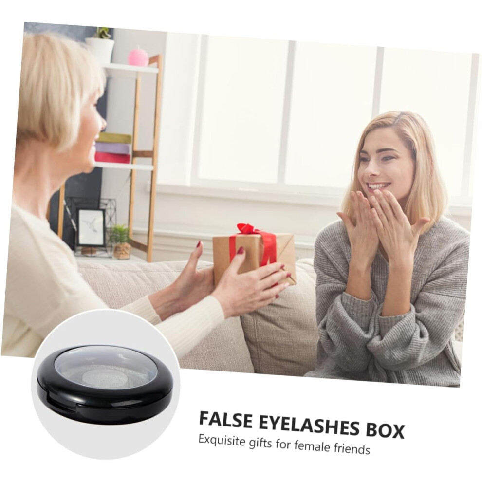 Hkhbjs False Eyelash Case Eyelash Organizer With Mirror Compact Storage Box