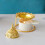 Κεραμικό κερί Tealight, διακοσμητικό θυμιατήριο, ευρωπαϊκό στυλ, χρυσό μέταλλο 4