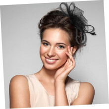 Pălărie retro cu fascinatoare, bandă de susținere pentru femei, accesoriu elegant de păr