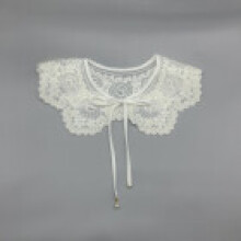 (Ties)Wool Felted Collar For Womens Autumn Winter Clothing With Detailing Beaded