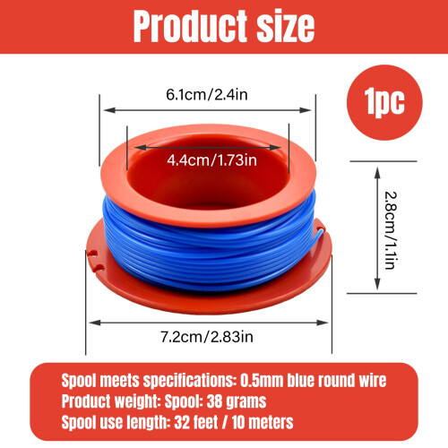 CYMYGS Strimmer Spool Replacement, Strimmer Line & Spool for Flymo ET21 Mini Tri 1