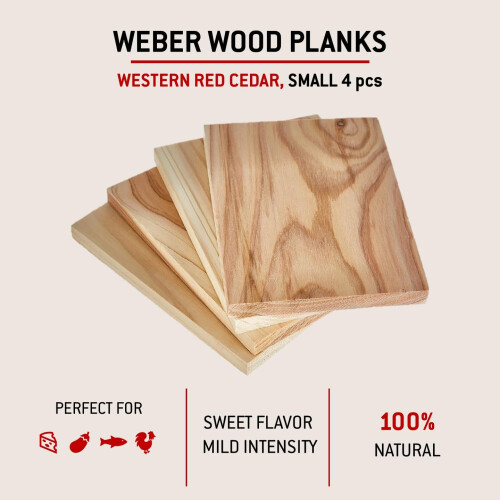 Weber Weber Western Red Cedar Wood Portion Planks, Small 1