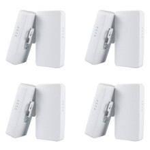 8x Router WIFI per Esterni Bridge Wireless 2.4G Ripetitore Wi-Fi 300 Mbps Amplificatore di Segnale Wi-Fi da Punto un Punto Portata 1 Spina Europea