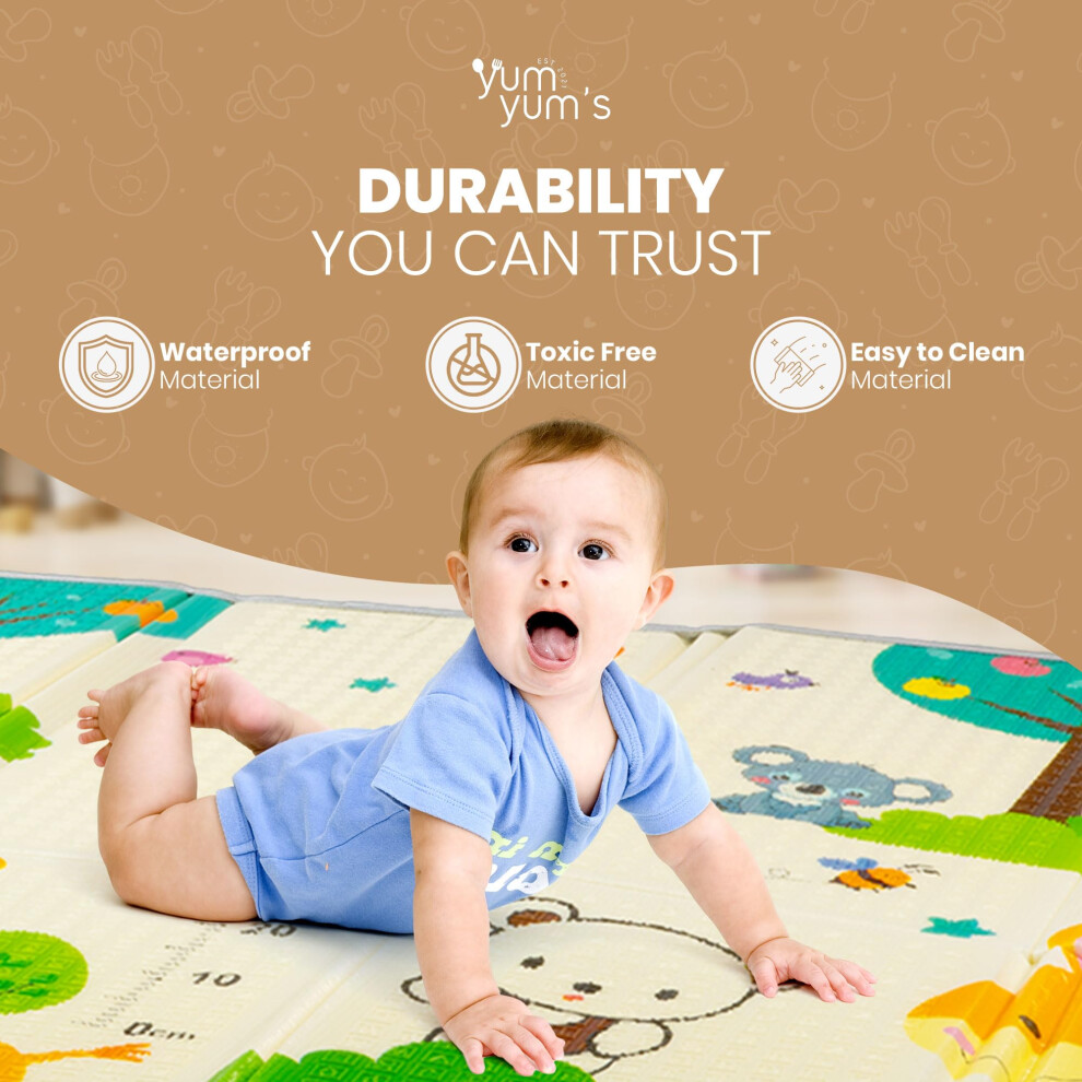 Yum Yum's Yumyums Baby Play Mat 200X150cm Doublesided Soft Waterproof Floor F
