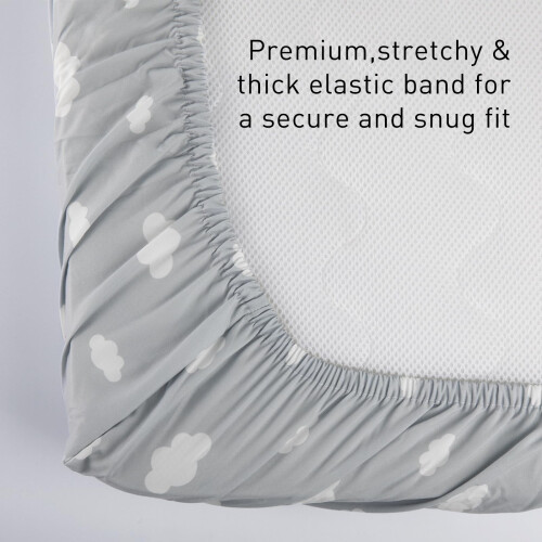 GLLQUEN 2 Pack Cot Fitted Sheets 120x60 cm Microfiber Bedding OEKO-TEX Baby 2