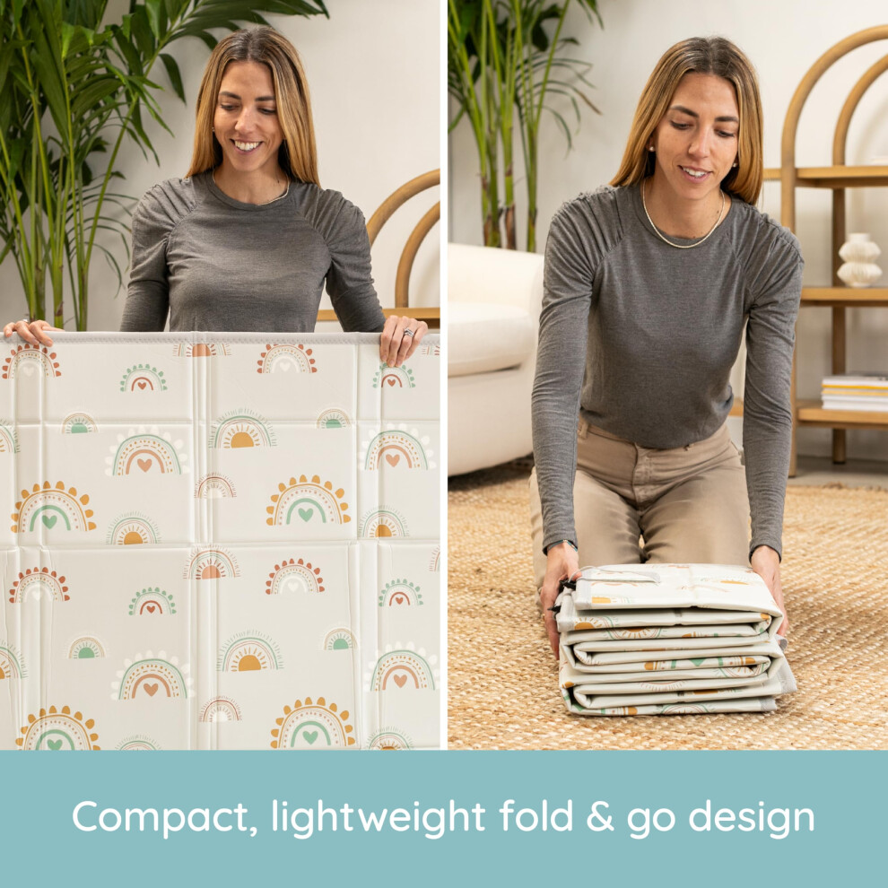Infantino Foldable Soft Foam Play Mat Baby Play Mat For Tummy Time Fl