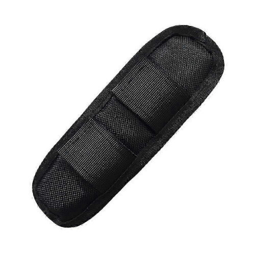 (L, Black Short) Backpack shoulder strap pad non slip hook and loop fastener padded