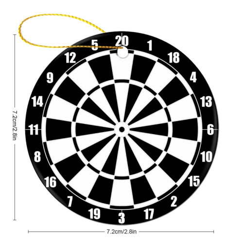 Black and White Archery Target Christmas Ornament – 3" 1