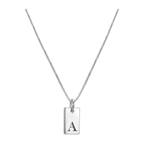 Silver Initial Pendant Necklace for Women 2