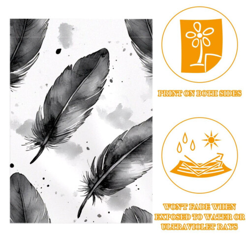Bird Feather Garden Flag 12x18 in Double-Sided 1