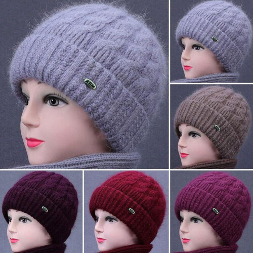 Polyester Knitted Winter Hat with Earmuffs 2