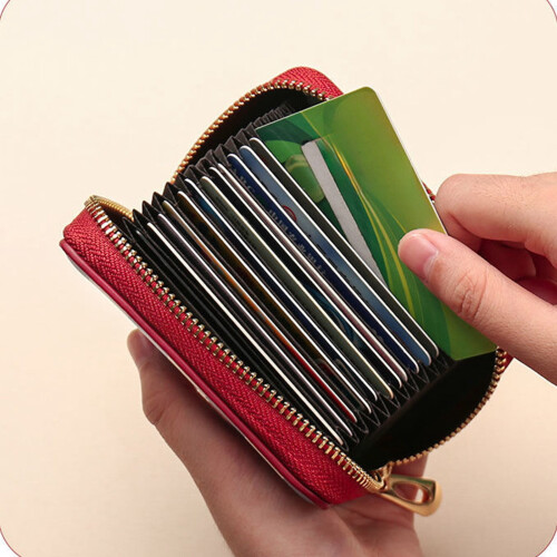 Women's RFID-Blocking Card Wallet with Bunny Print, 12 Slots 2