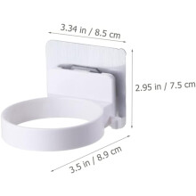 Lot de 4 supports adhésifs muraux pour sèche-cheveux, idéaux pour ranger votre sèche-cheveux dans la salle de bain ou comme porte-outils.