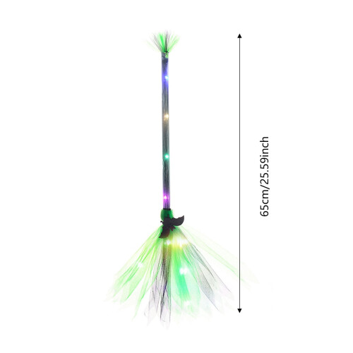 Halloween Witch Broom with LED Light 1 Piece 1