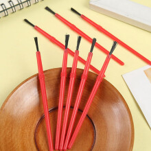 Ensemble de 100 pinceaux aquarelle pour enfants avec manches en plastique rouge, pinceaux de précision et pinceaux à réservoir d'eau