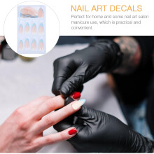Plaques à ongles bleu clair pour femmes, capsules de manucure pour adolescentes, accessoires de manucure pour soirées.