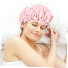 Lot de 2 bonnets de douche réutilisables pour femmes, garçons et filles. Élastique pour garder les cheveux au sec sous la douche ou à la piscine.