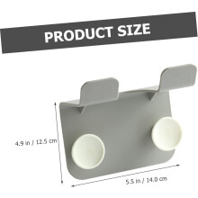 Lot de 2 supports muraux pour sèche-cheveux, rangement idéal pour la salle de bain et la décoration.