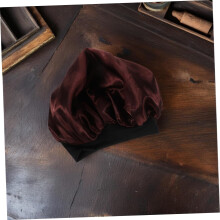 Lot de 2 bonnets de nuit réversibles en satin double épaisseur pour homme, avec large bande élastique.