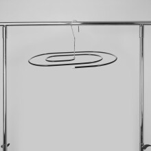Cintre spiralé en acier, robuste, bords arrondis et lisses, noir, pour couvertures et housses de matelas. Étendoir à linge.