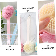 2pcs Long Handle Back Rub Bath Brush Scrubbers for Body Cleaning Exfoliating Shower Bathing Accessories