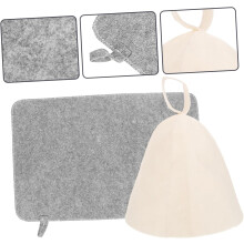 Bonnet de sauna absorbant l'eau, chapeau de sauna en feutre épais, bonnet réutilisable, élégant, kit de coussin pour le bain