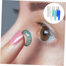 24 bâtonnets applicateurs pour lentilles de contact souples, pour la pose et le retrait de petites lentilles - Outil de maquillage portable