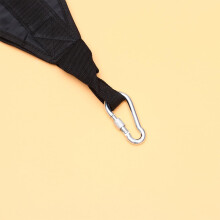 Ceinture d'entraînement abdominale professionnelle avec sangles et anneaux de suspension, noire