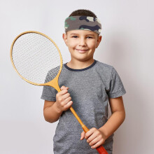 Bandeau de sport pour garçon, élastique et respirant, idéal pour la course à pied, l'entraînement et les activités de plein air.