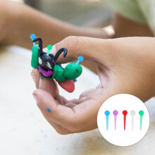 Épingles à tête de sûreté en plastique coloré à paillettes, idéales pour les loisirs créatifs et les projets de bricolage.